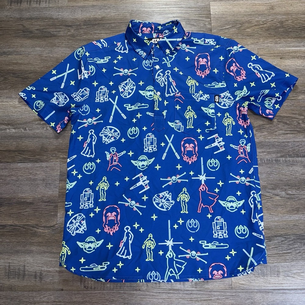 Chubbies x Star Wars Rebel Leader Everyday Shirt Mens Large Summer Causal Beach